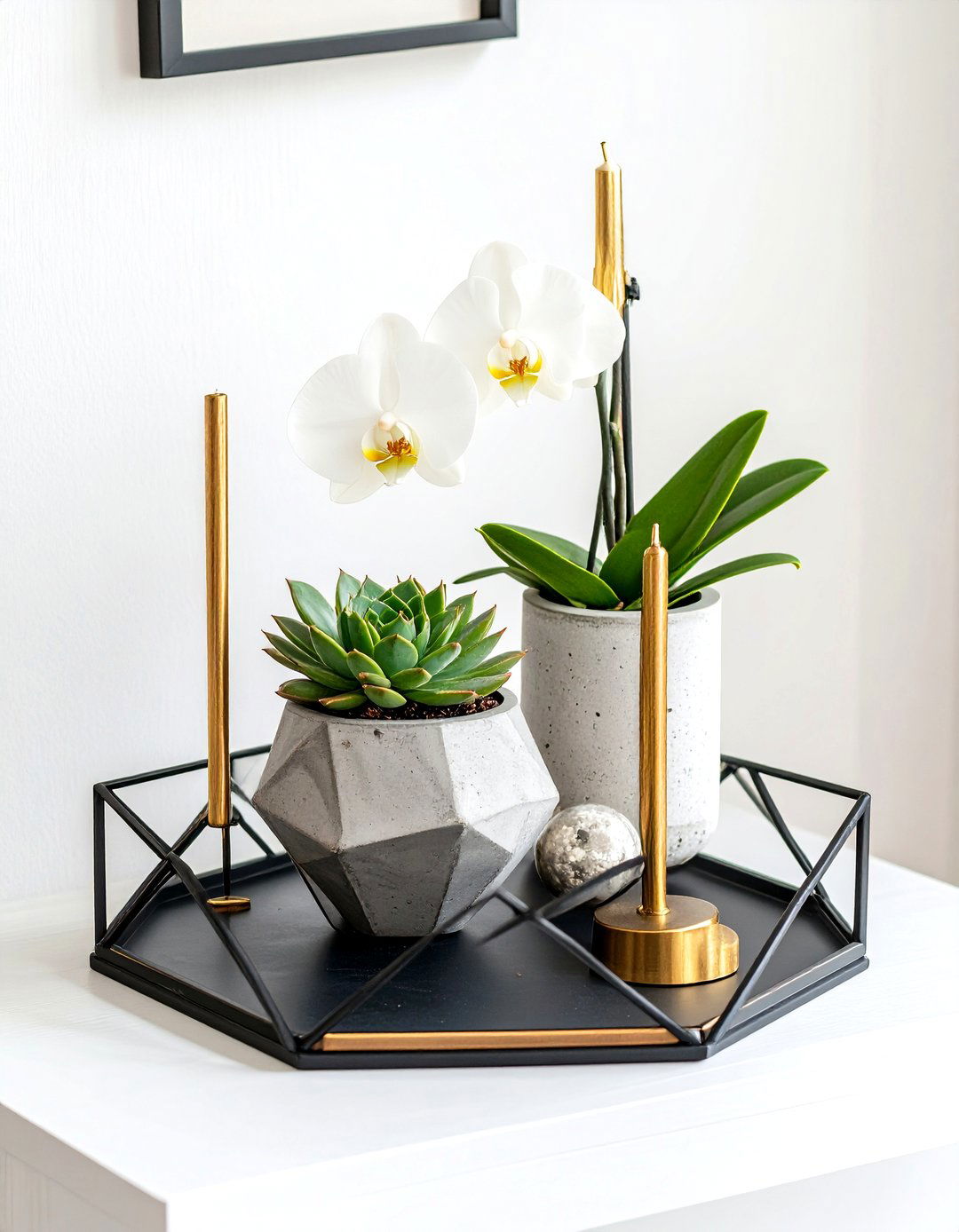 Modern Geometric Tray Decor - 20 Tray Decor Ideas