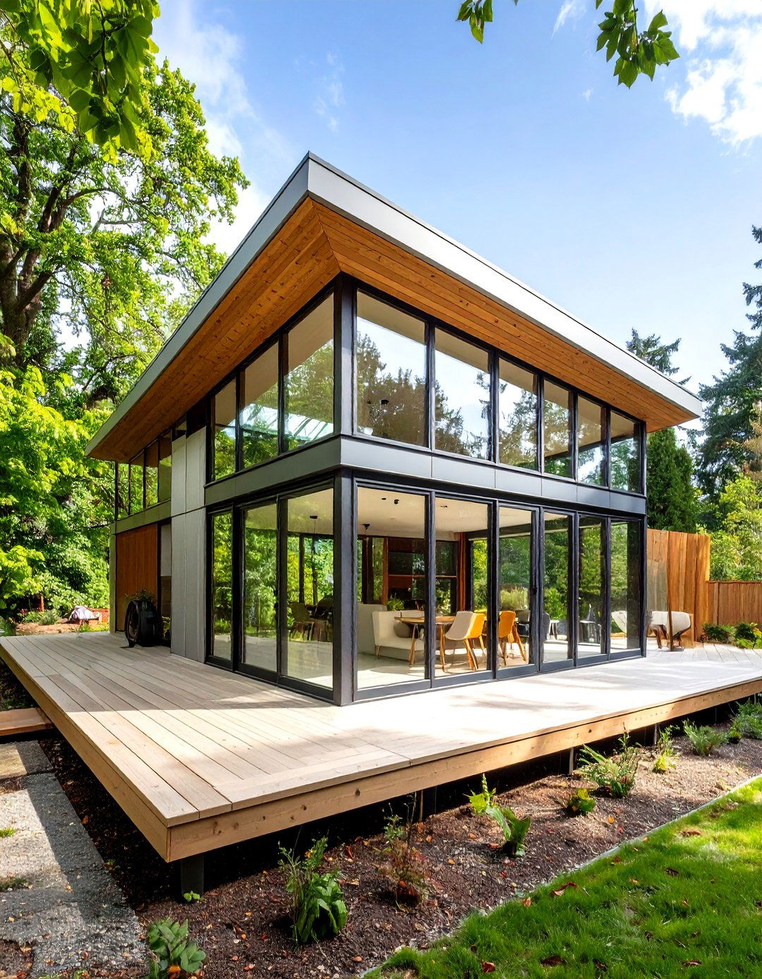 Modern Glass Guest House - 20 Guest House Ideas