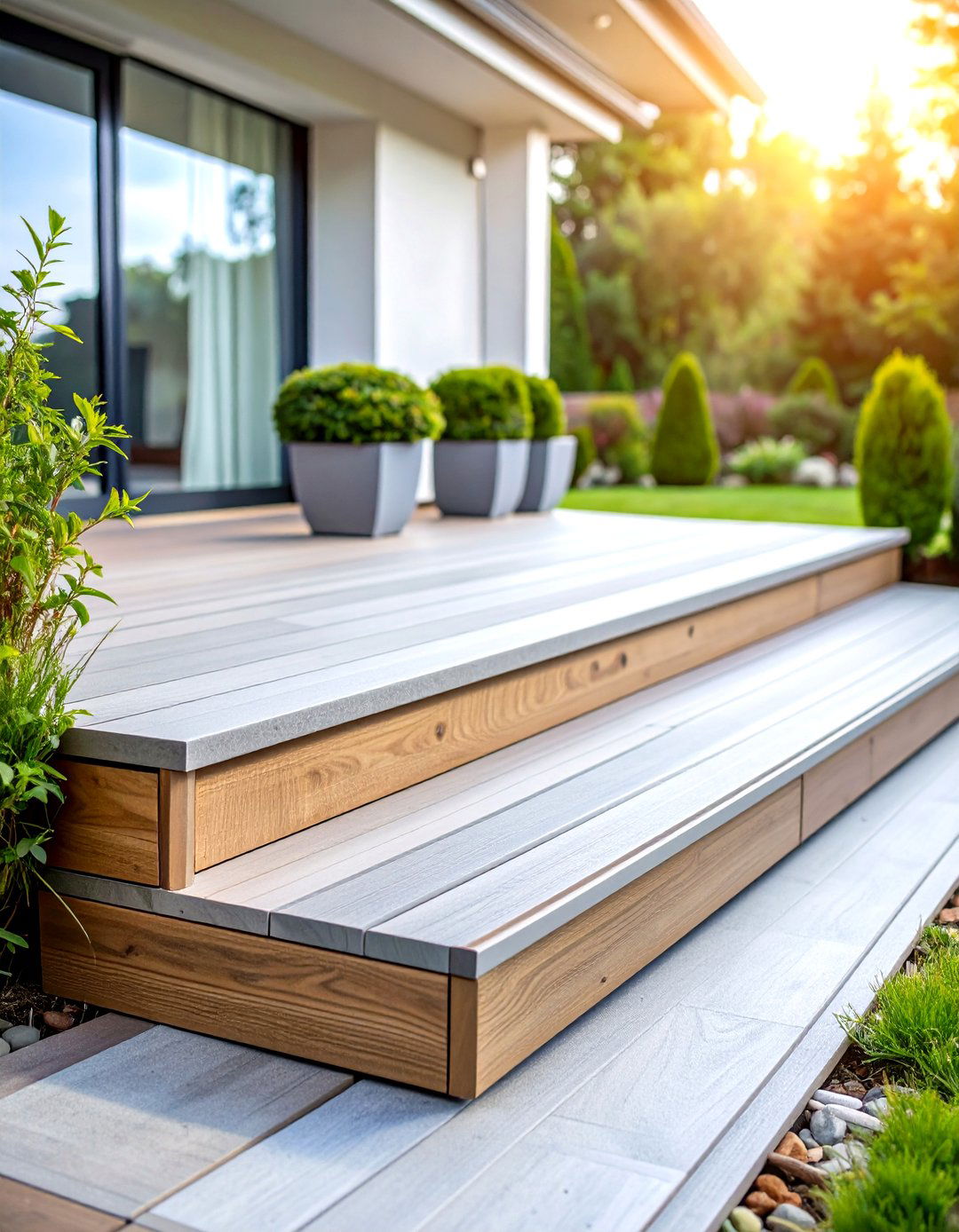Modern Horizontal Slat Deck Skirting - 20 Deck Skirting Ideas