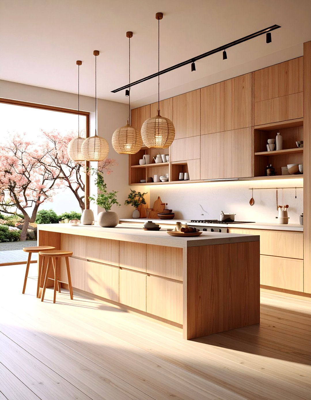 Modern Japanese Inspired Kitchen with Zen Minimalism - 20 Modern Kitchen Ideas