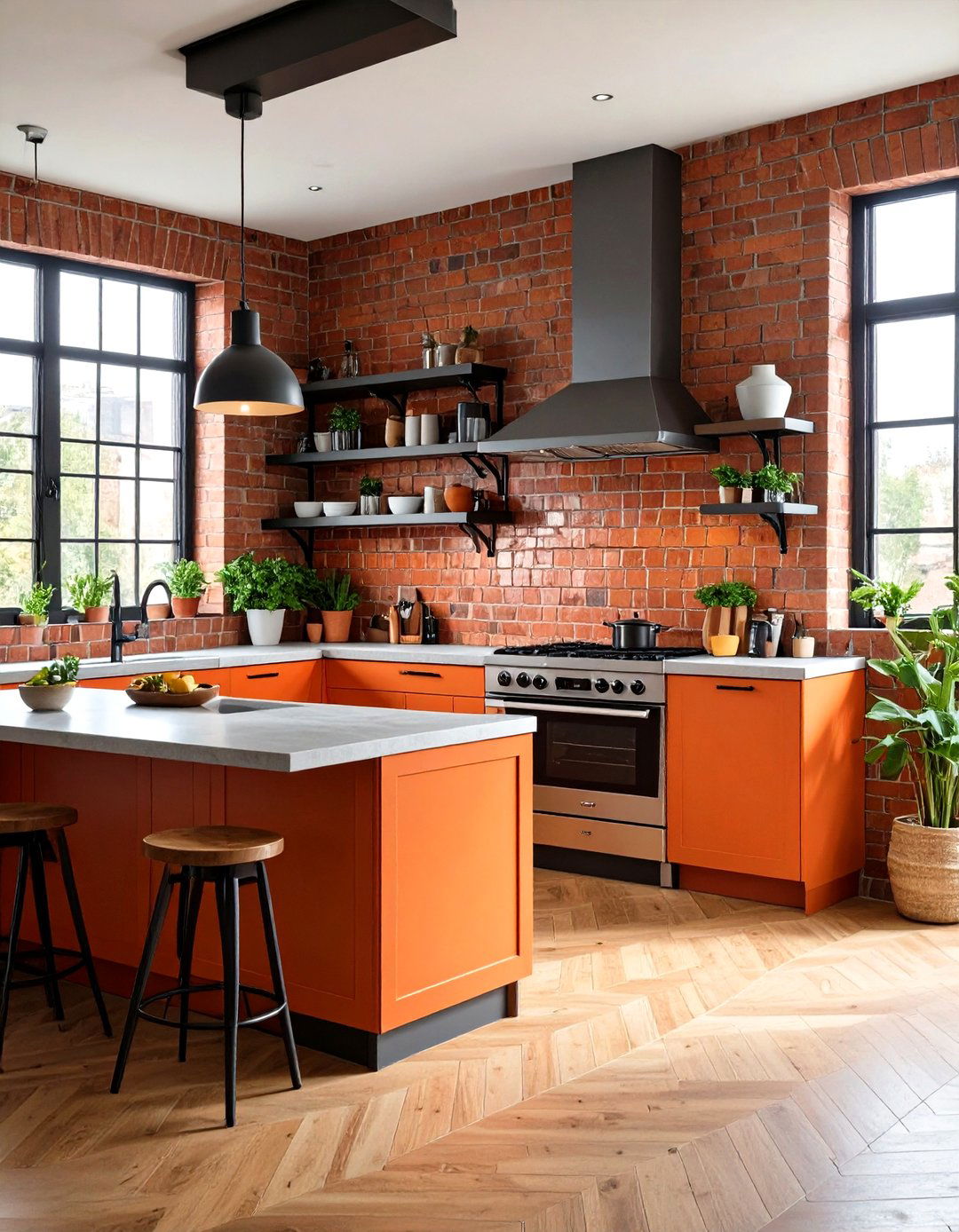 Modern Kitchen Backsplash Brick Industrial Character - 20 Modern Kitchen Backsplash Ideas