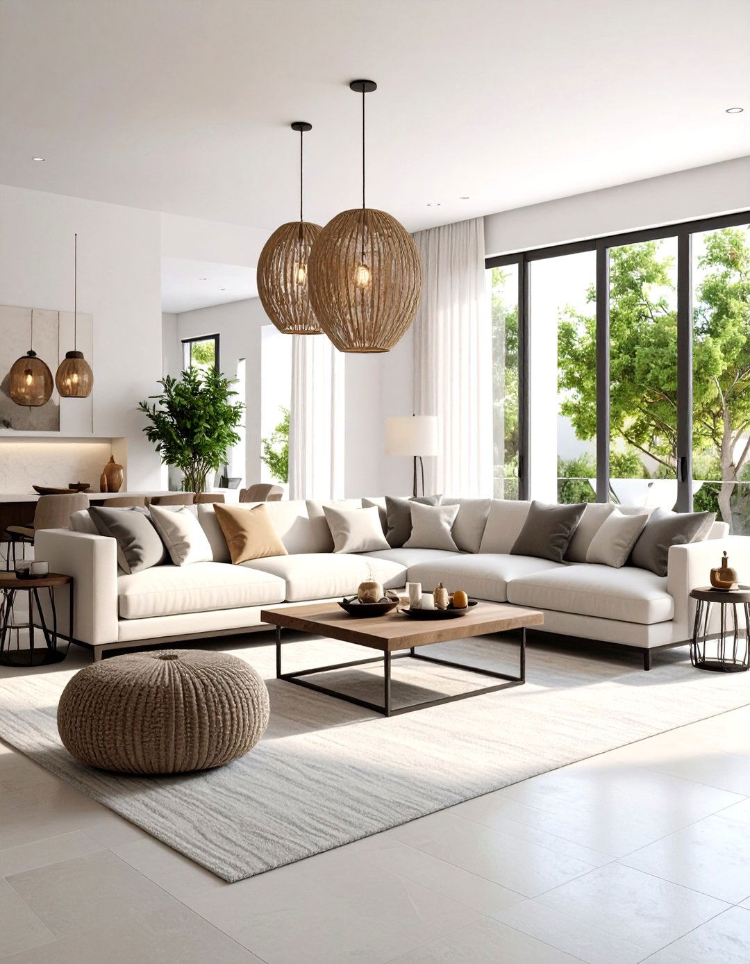 Modern Mediterranean Living Room with Contemporary Lines - 20 Mediterranean Living Room Ideas