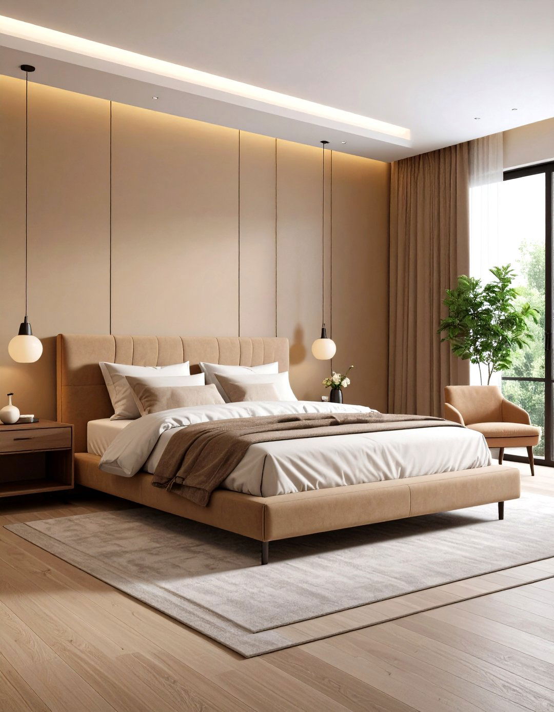 Modern Minimalist Approach - 20 Tan Bedroom Ideas