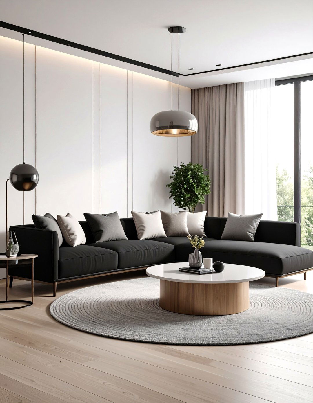 Modern Minimalist Black Couch Living Room - 20 Living Room Ideas With Black Couches