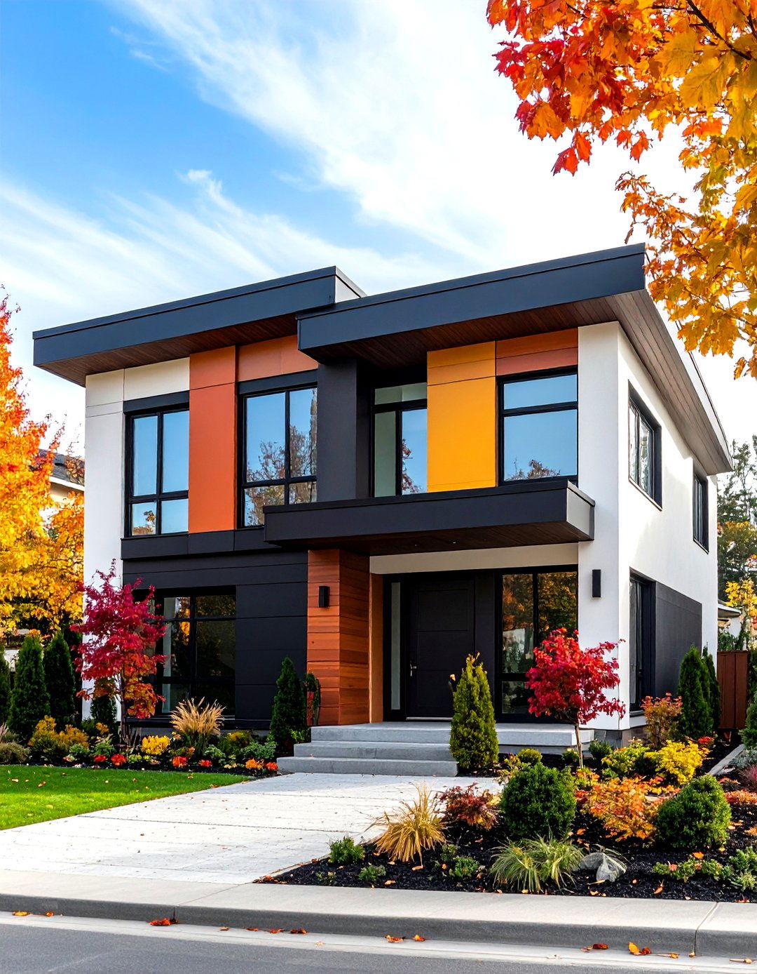 Modern Minimalist Black and White House Exterior with Clean Lines - 20 Black and White House Exterior Ideas