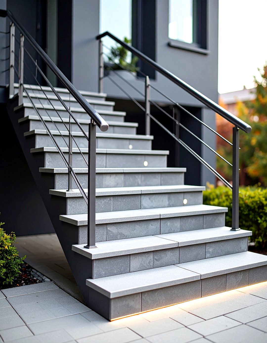 Modern Minimalist Brick Step Design - 20 Brick Front Steps Design Ideas