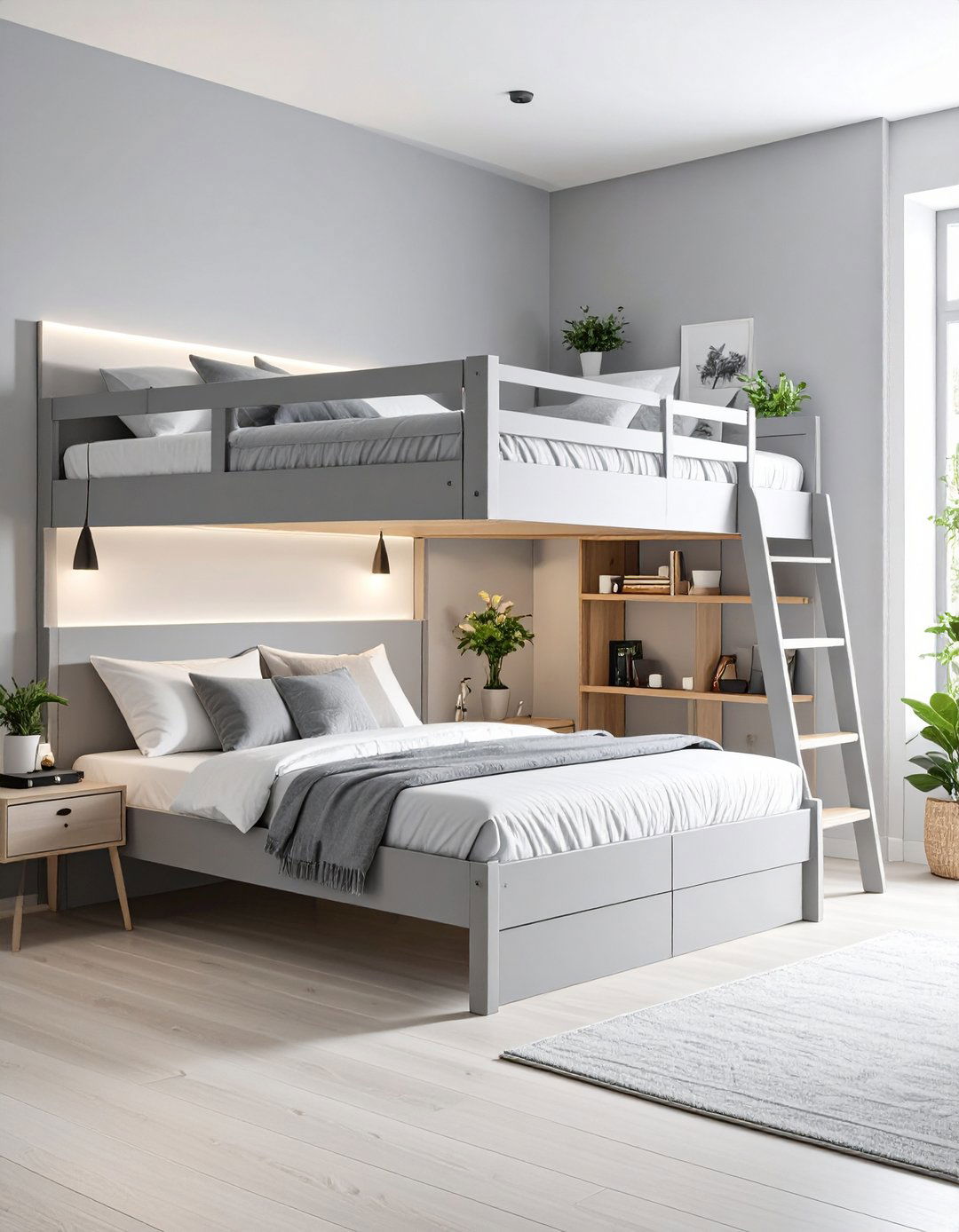 Modern Minimalist Bunk Room with Clean Lines - 20 bunk room ideas