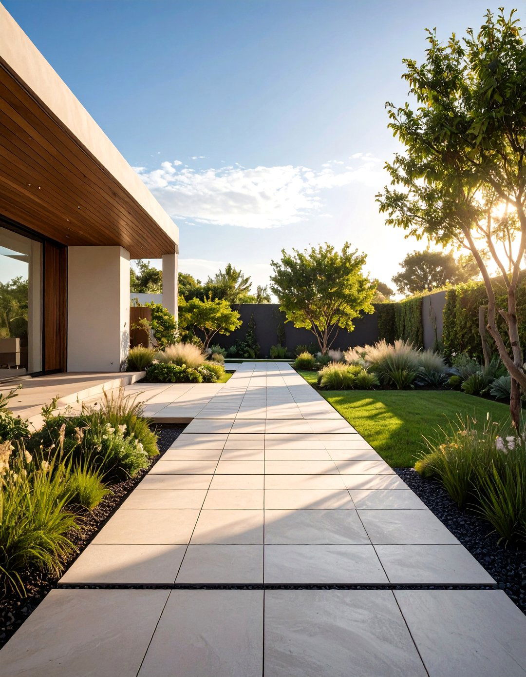 Modern Minimalist Composite Walkway with Clean Lines - 20 Composite Walkway Ideas