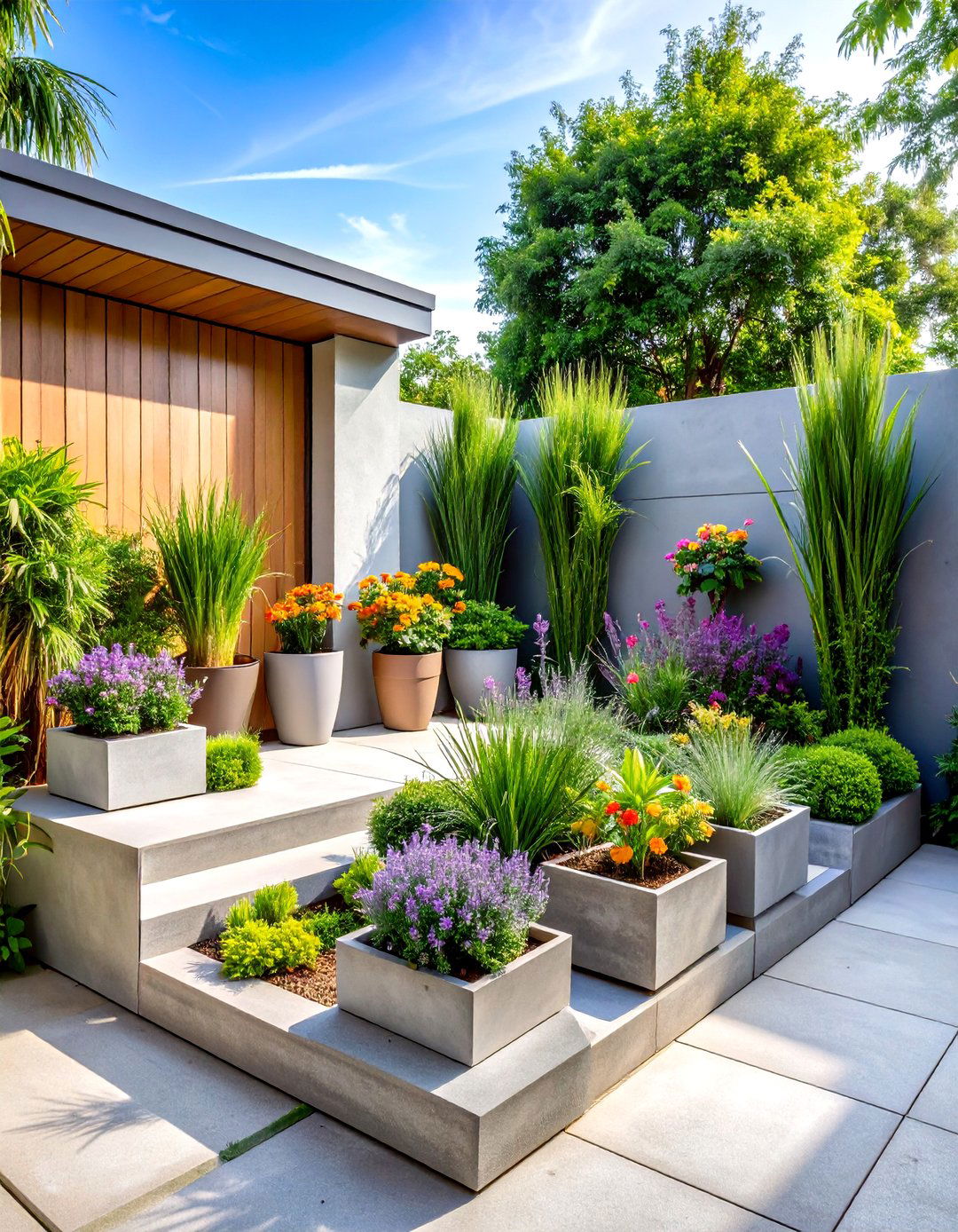 Modern Minimalist Corner Garden Ideas With Pots Using Clean Lines - 20 Corner Garden Ideas With Pots