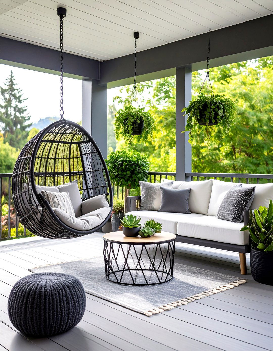 Modern Minimalist Covered Porch Design - 20 Covered Porch Ideas