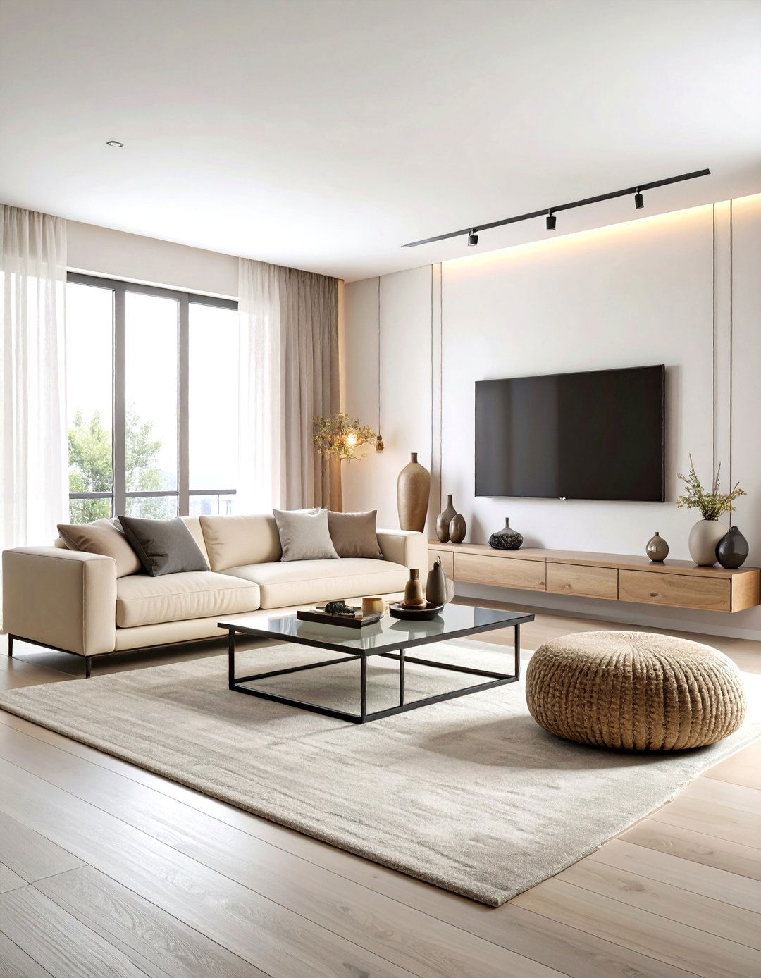 Modern Minimalist Cream Couch Focus - 20 Cream Couch Living Room Ideas