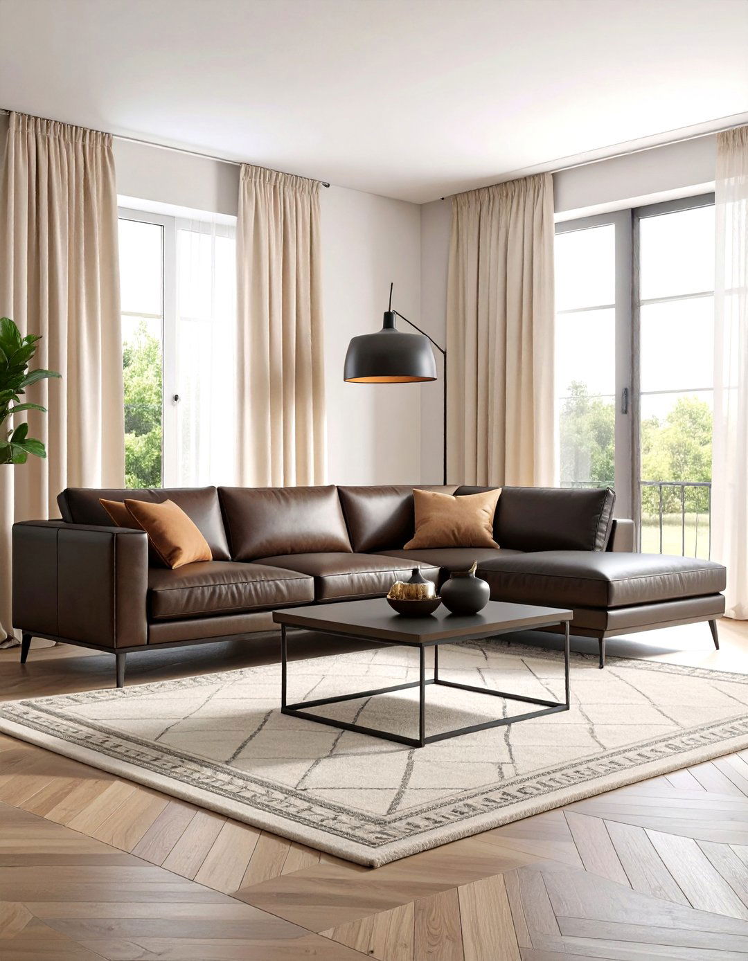 Modern Minimalist Cream and Black Living Room - 20 Cream and Black Living Room Ideas