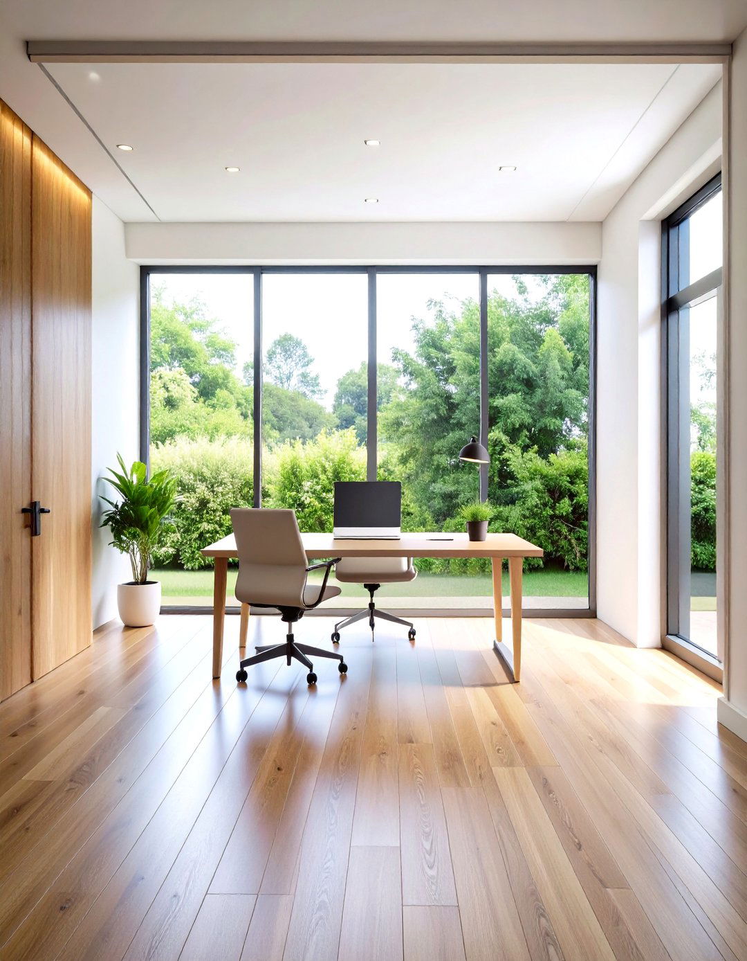 Modern Minimalist Home Office Door with Clean Lines - 20 Home Office Door Ideas