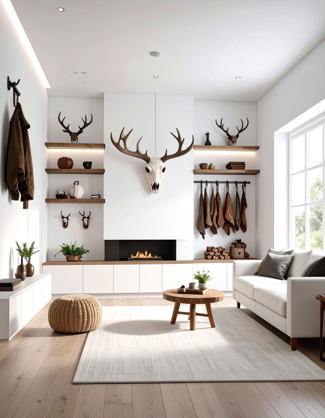 Modern Minimalist Hunting Trophy Room Design - 20 Hunting Trophy Room Ideas