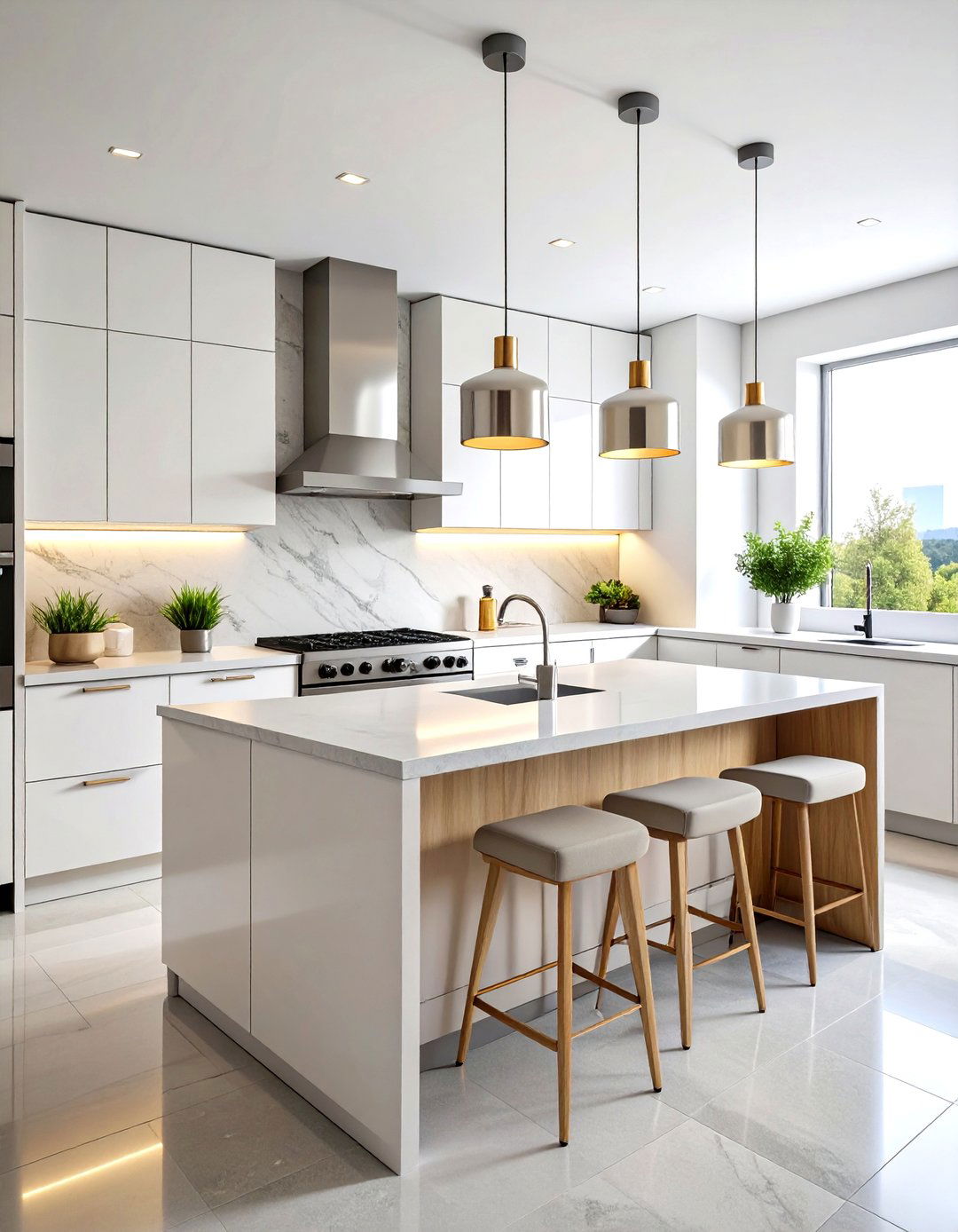 Modern Minimalist Kitchen With Stainless Steel Appliances - 20 Kitchen With Stainless Steel Appliances