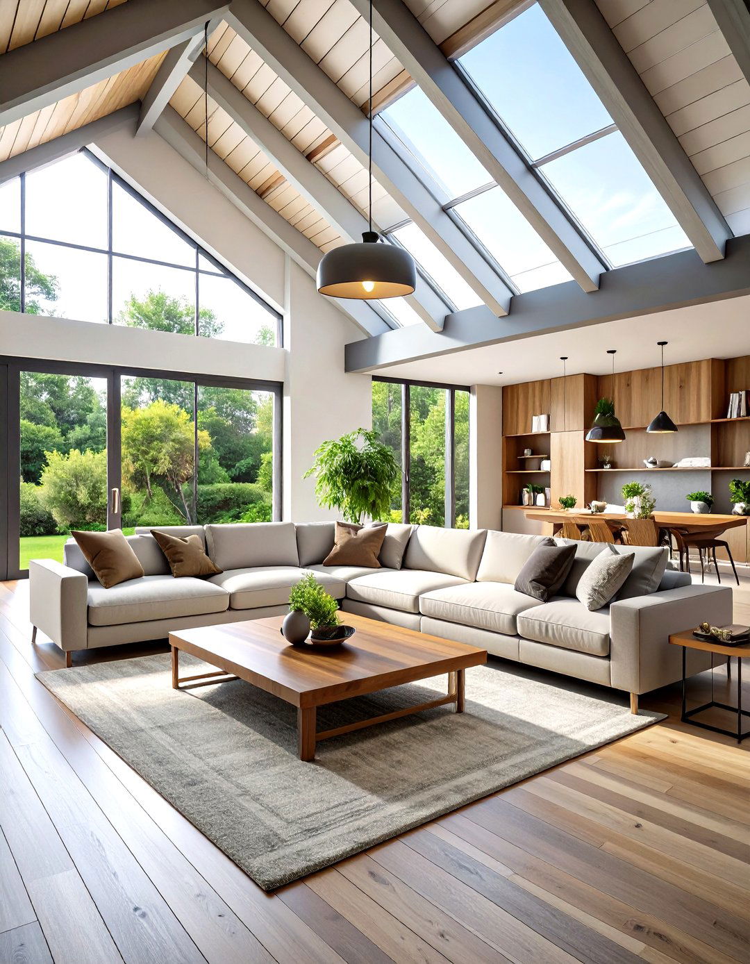 Modern Minimalist Open Concept Vaulted Ceiling Living Room - 20 Open Concept Vaulted Ceiling Living Room Ideas