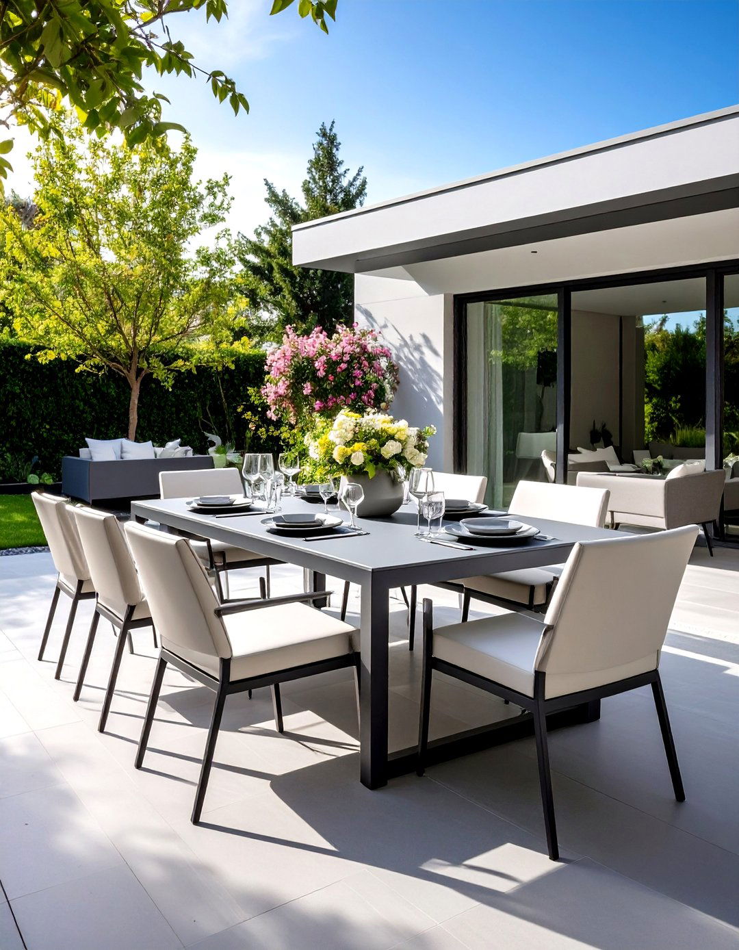 Modern Minimalist Outdoor Dining Area - 20 Outdoor Dining Area Ideas