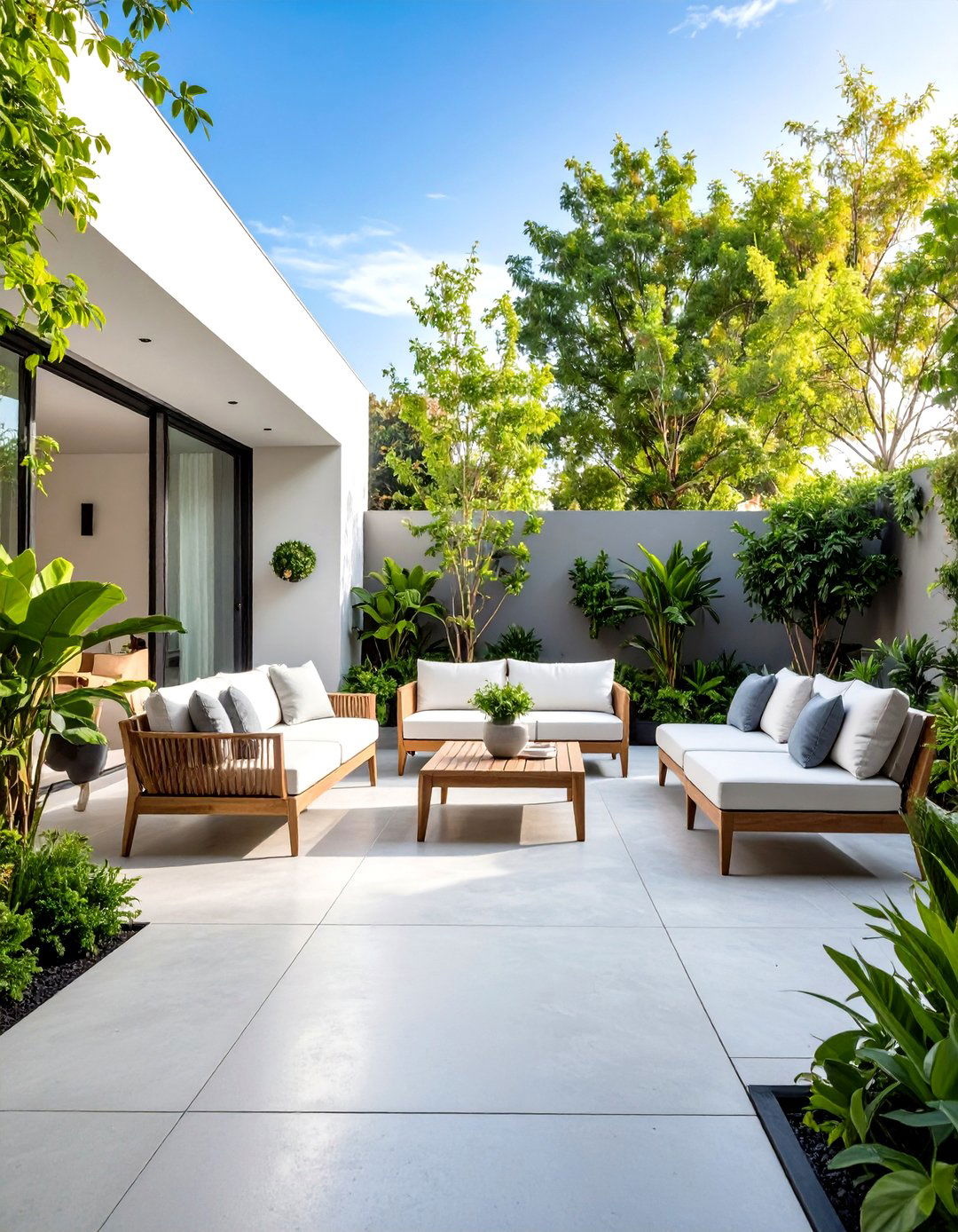 Modern Minimalist Outdoor Living Room - 20 Outdoor Living Room Ideas