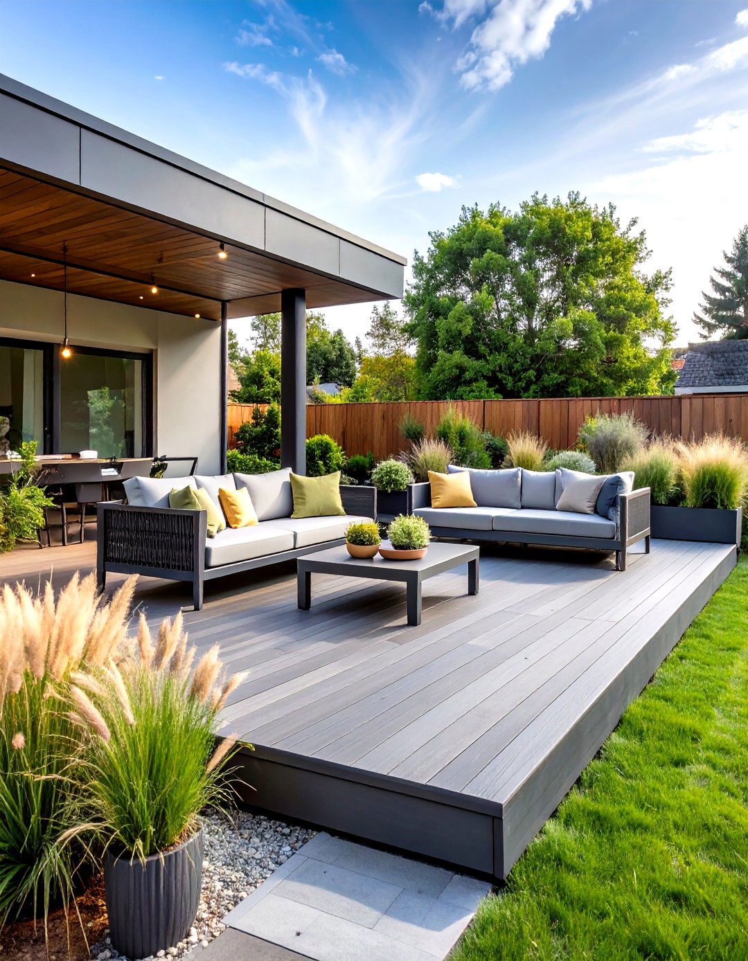 Modern Minimalist Patio Deck with Clean Lines - 20 Patio Deck Ideas