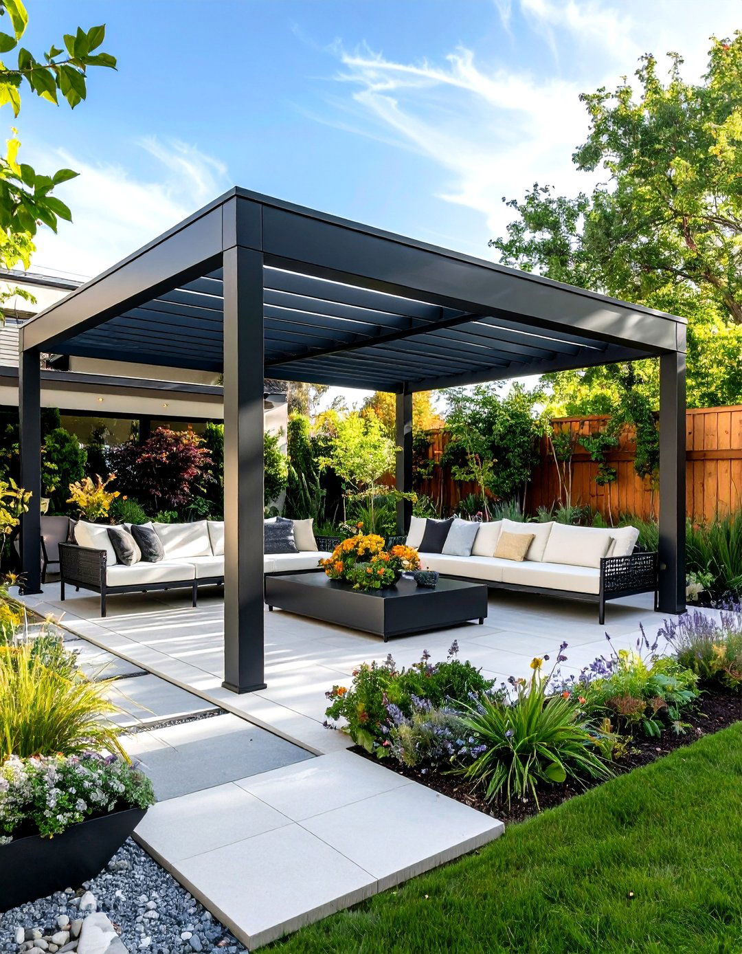 Modern Minimalist Patio With a Pergola - 20 Patio With a Pergola Ideas