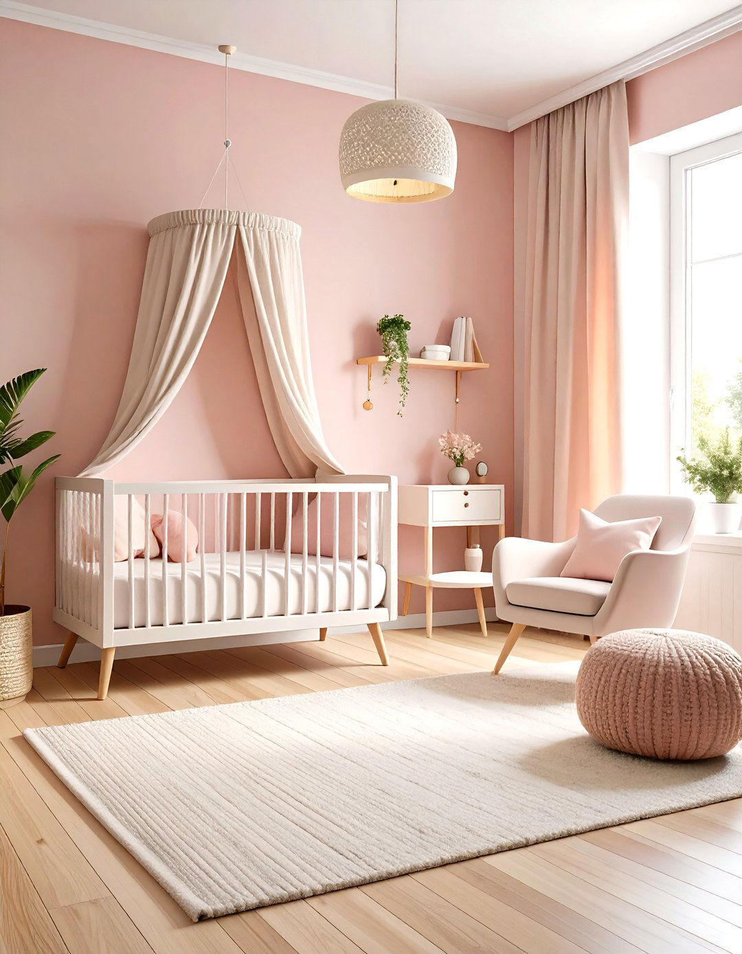 Modern Minimalist Pink Nursery Design - 20 Pink Nursery Ideas