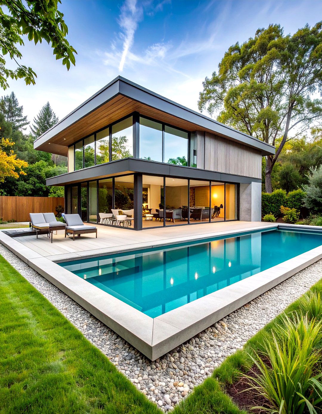 Modern Minimalist Pool House with Smart Technology - 20 Pool House Ideas