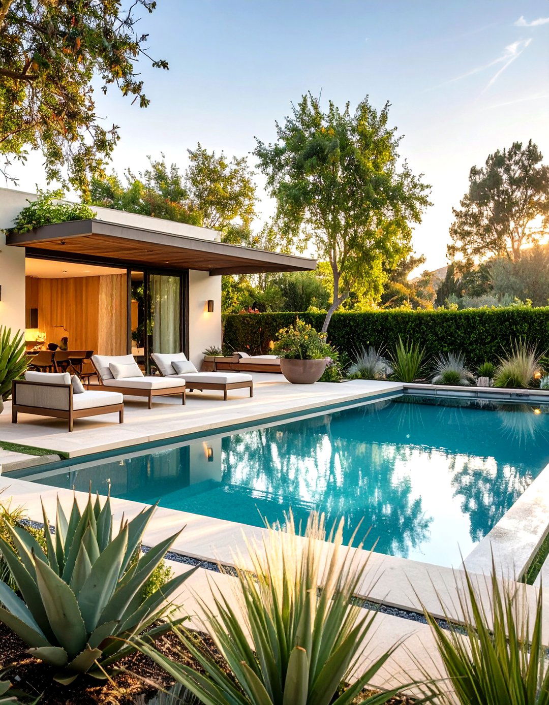 Modern Minimalist Pool Landscaping - 20 Pool Landscaping Ideas