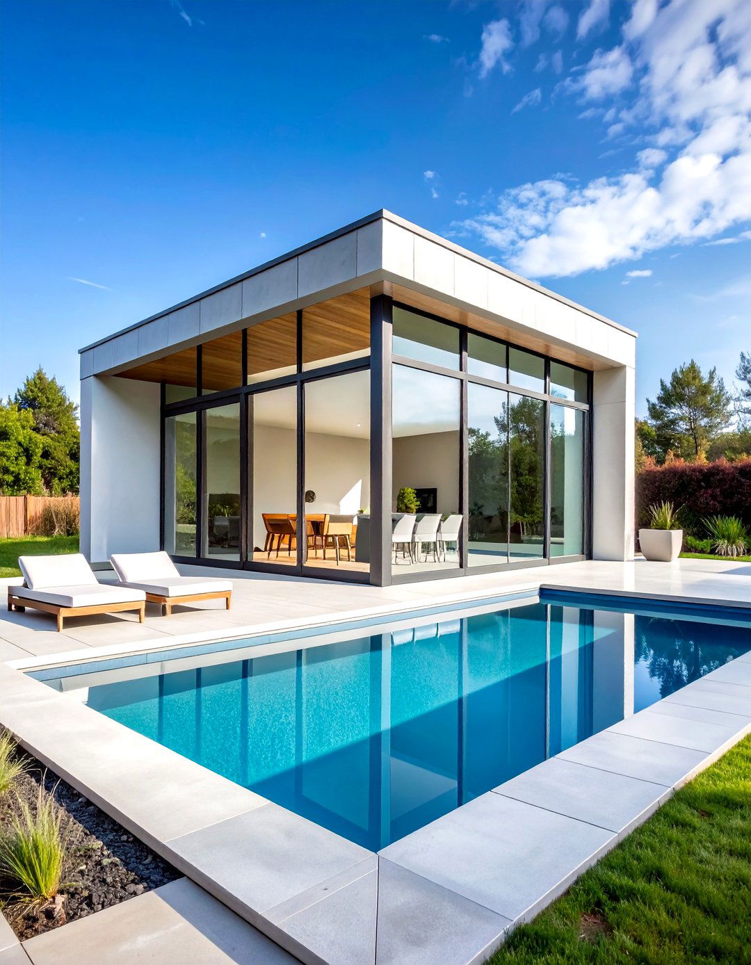 Modern Minimalist Pool Shed - 20 Pool Shed Ideas