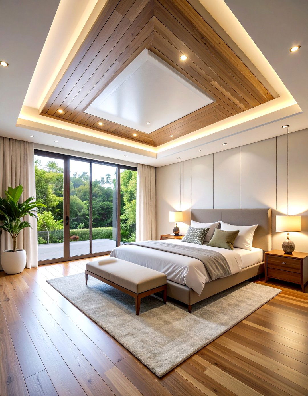 Modern Minimalist Reverse Tray Ceiling - 20 Reverse Tray Ceiling Ideas