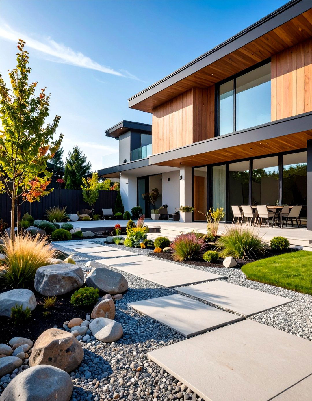 Modern Minimalist Rock Landscaping - 20 Rock Landscaping Ideas