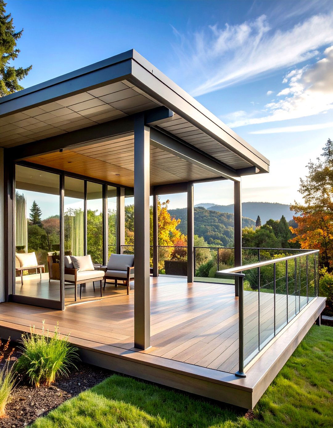 Modern Minimalist Shed Roof Porch - 20 Shed Roof Porch Design Ideas