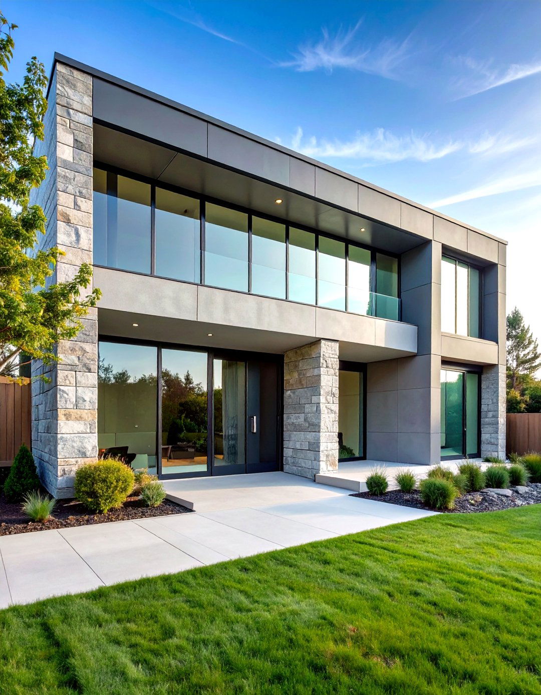 Modern Minimalist Stone Veneer - 20 Stone Exterior Home Ideas