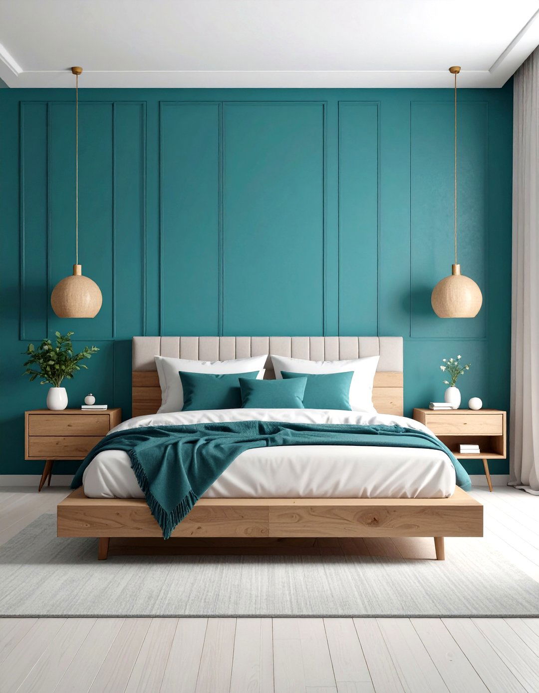 Modern Minimalist Teal Bedroom - 20 Teal Bedroom Ideas