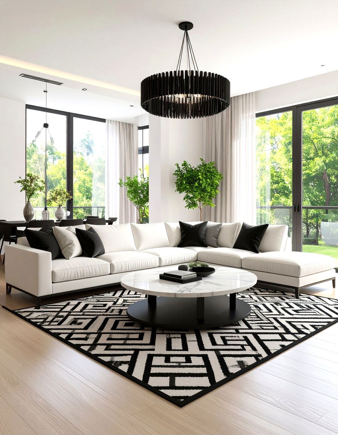 Modern Monochrome White Couch Design - 20 White Couch Living Room Ideas