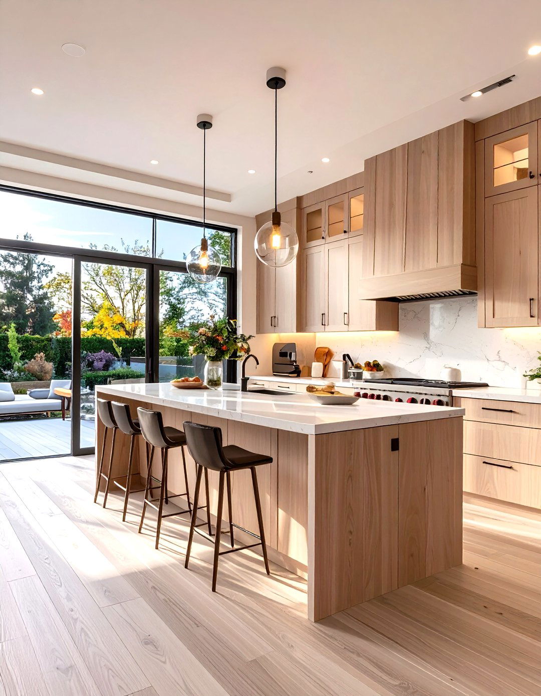 Modern Open Concept Kitchen with Seamless Indoor Outdoor Flow - 20 Modern Kitchen Ideas