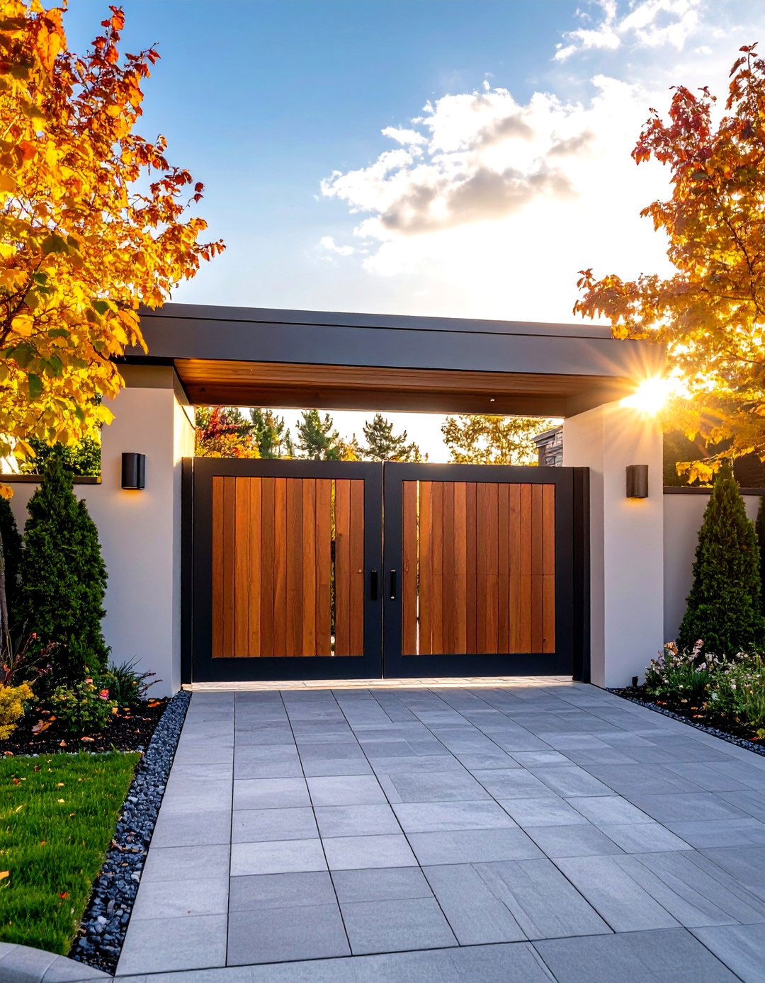 Modern Pivot Metal Garden Gate with Architectural Innovation - 20 Metal Garden Gate Ideas