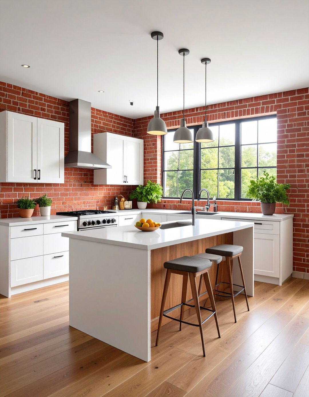 Modern Red Brick Kitchen Minimalist Sophistication - 20 Red Brick Kitchen Ideas