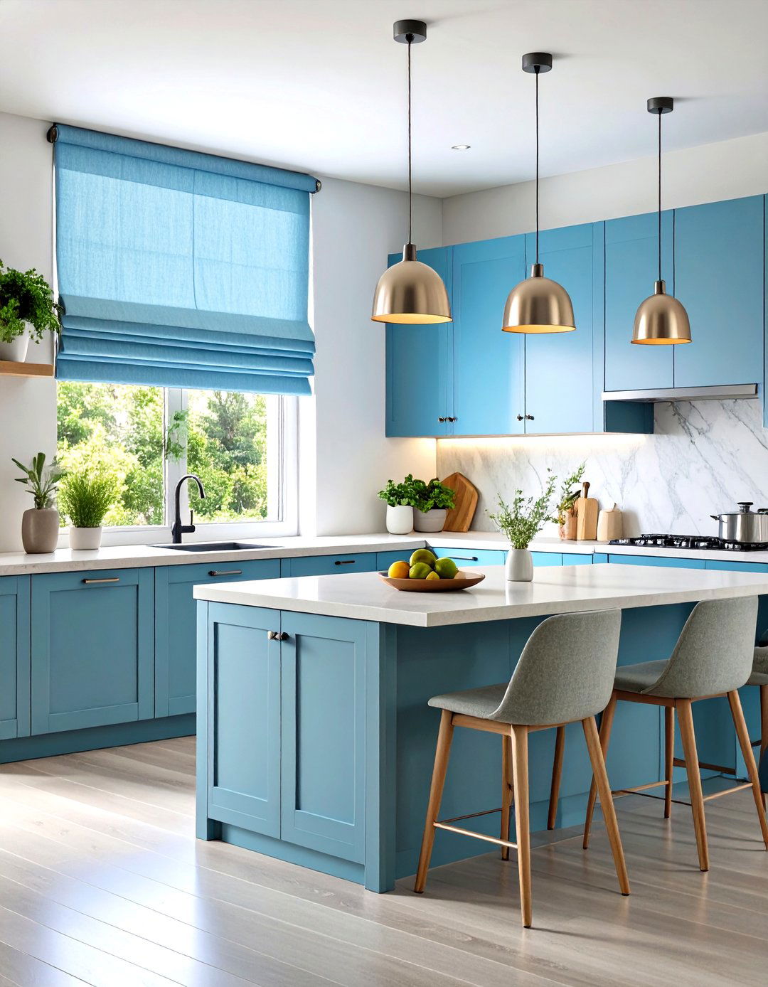 Modern Roman Shade Kitchen Valance Function - 20 Kitchen Valance Ideas