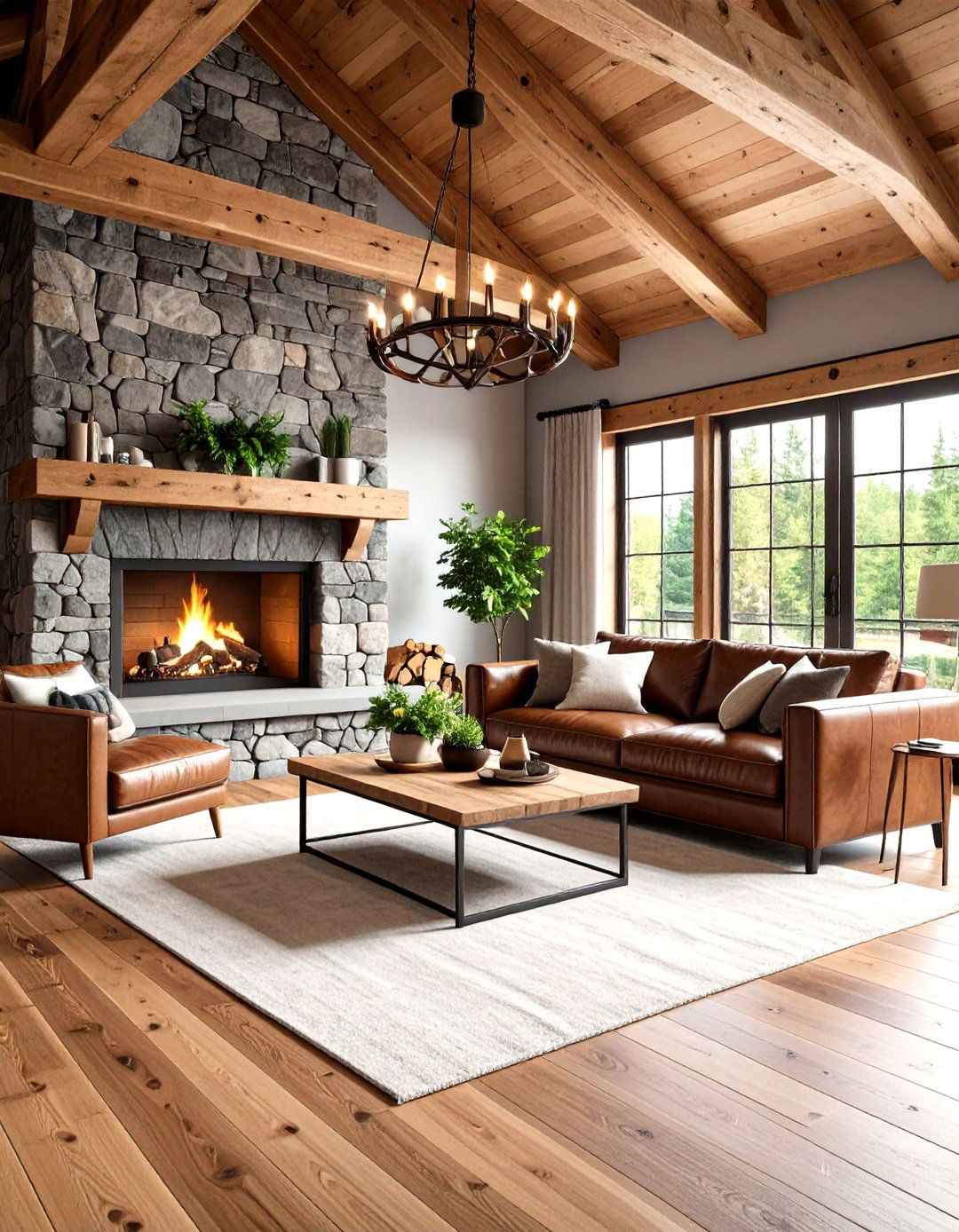Modern Rustic Cabin Mens Living Room - 20 Men's Living Room Ideas