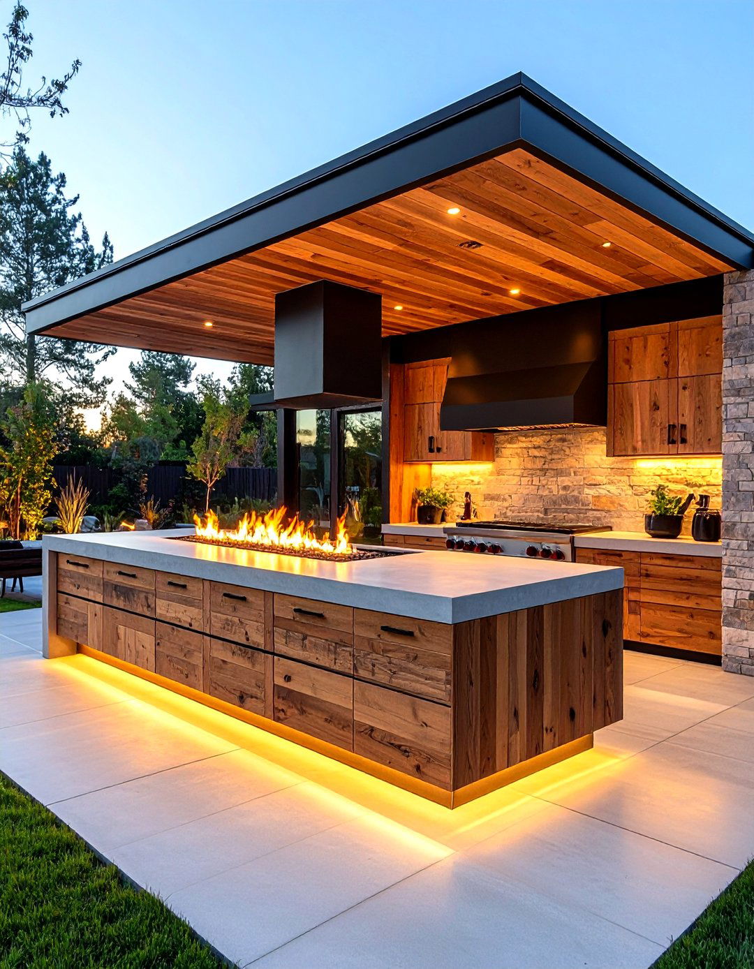 Modern Rustic Outdoor Kitchen Fusion - 20 Rustic Outdoor Kitchen Ideas