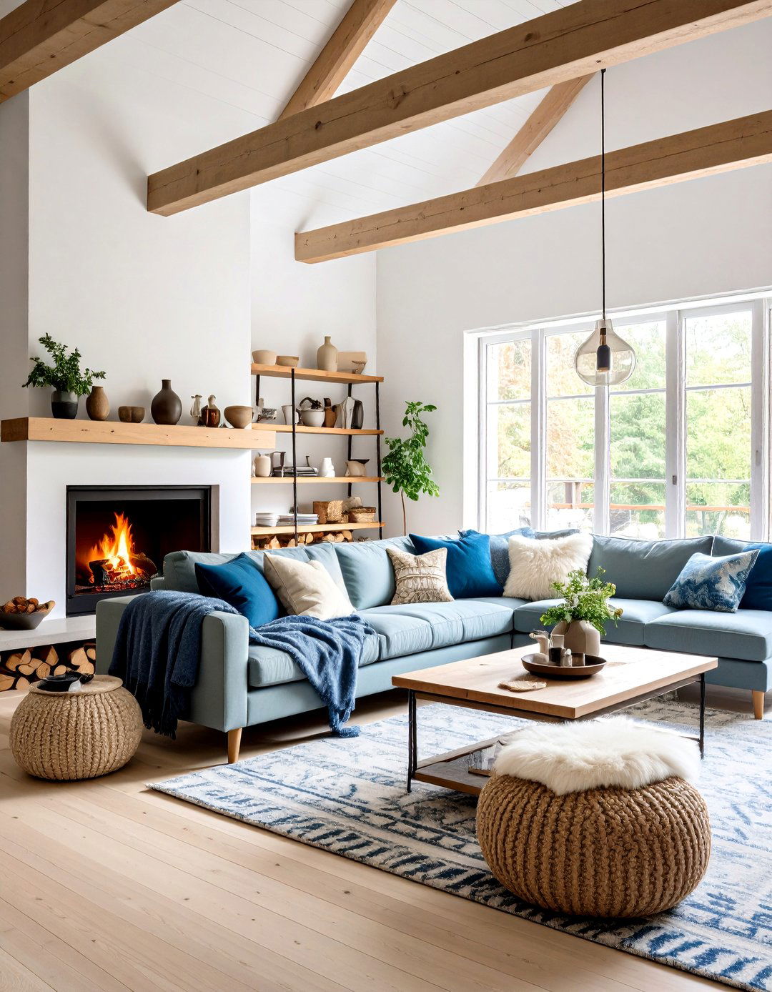Modern Scandinavian Cabin Living Room - 20 Cabin Living Room Ideas