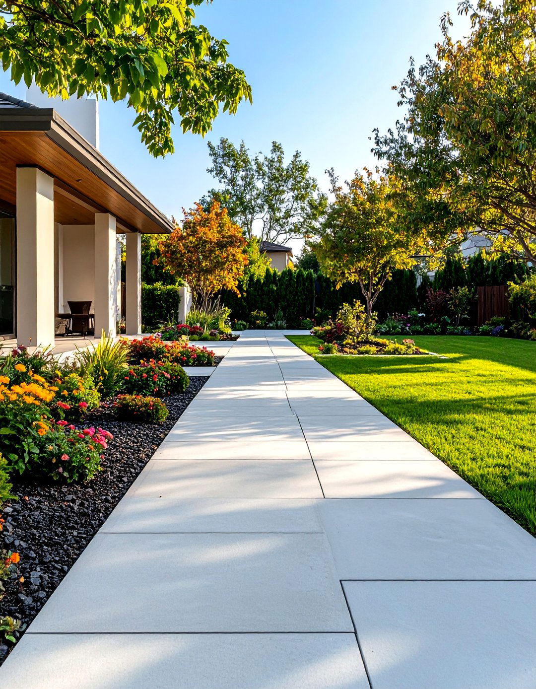 Modern Slab Paver Walkway - 20 Paver Walkway Ideas