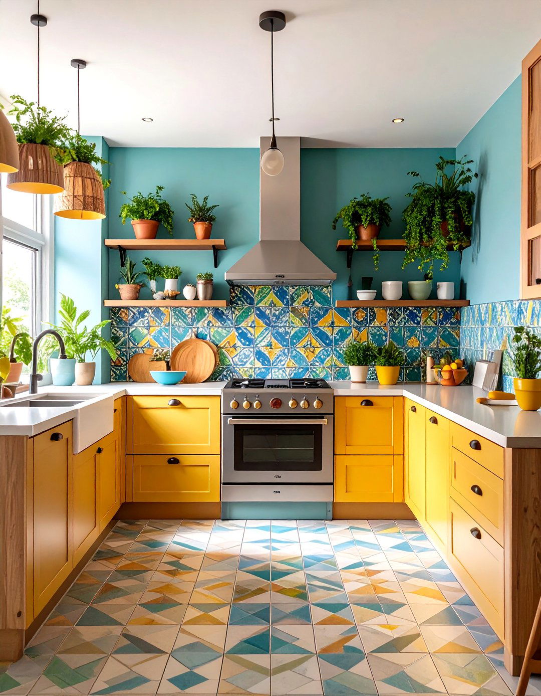 Modern Talavera Mexican Kitchen with Contemporary Elements - 20 Mexican Kitchen Ideas