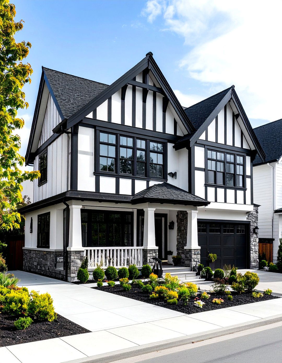 Modern Tudor Exterior Monochromatic Color Schemes - 20 Modern Tudor Exterior Inspiration