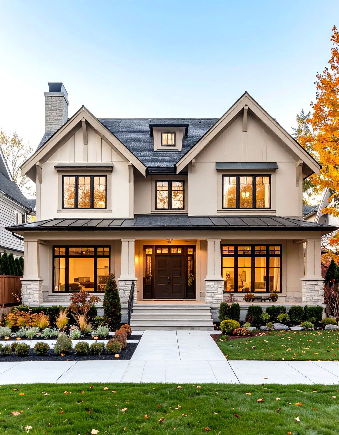 Modern Tudor Exterior Neutral Color Palette Applications - 20 Modern Tudor Exterior Inspiration