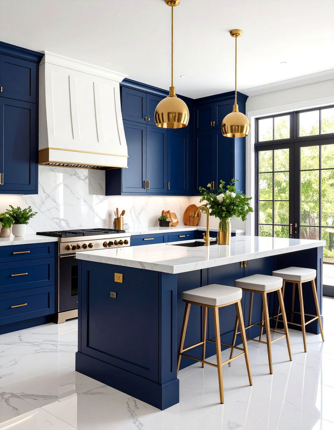 Modern Two Tone Kitchen with Bold Color Contrasts - 20 Modern Kitchen Ideas