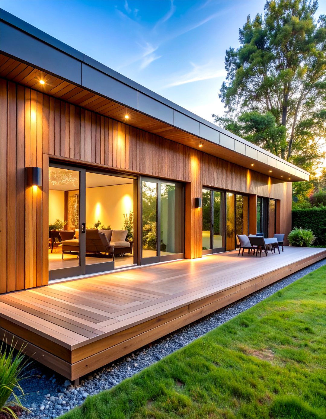 Modern Vertical Slat Deck Fascia - 20 Deck Fascia Ideas