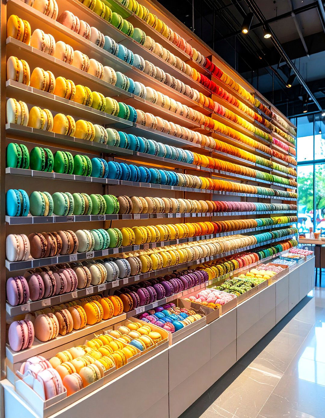 Modern Wedding Dessert Macaron Wall Display - 20 Wedding Dessert Ideas