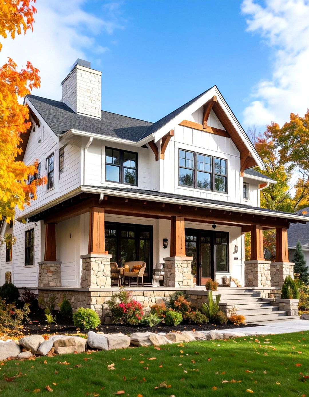 Modern White Craftsman Exterior - 20 White Home Exterior Ideas