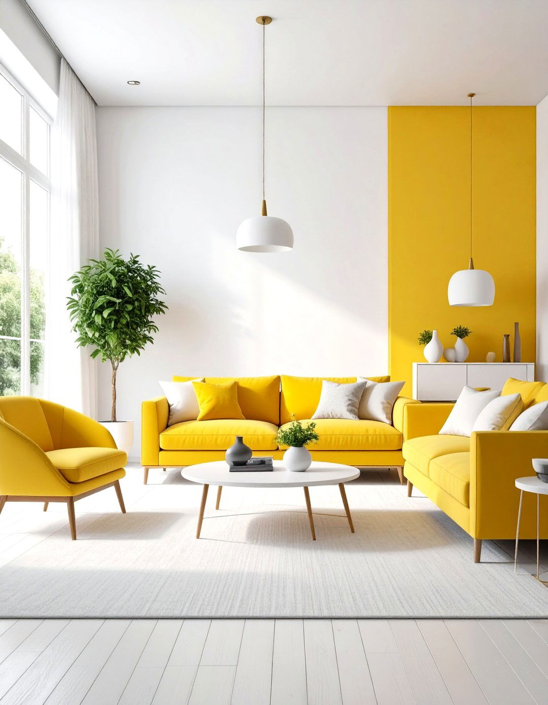 Modern Yellow Living Room Furniture - 20 Yellow Living Room Ideas
